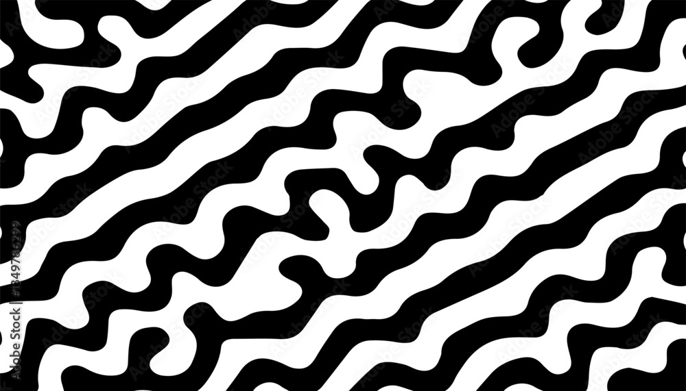 Poster black and white abstract fluid pattern for modern background. vector format illustration. eps10