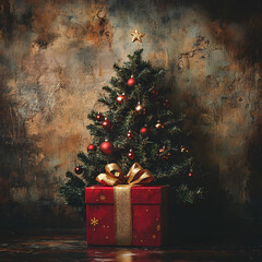 christmas tree and gifts