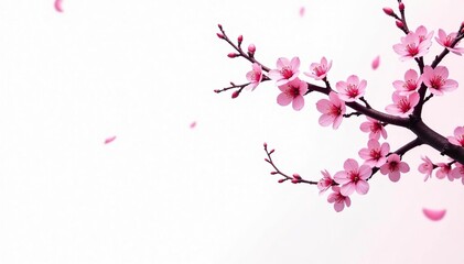 Intricate sakura branches, stylized design, white background , sakura, texture, repeat