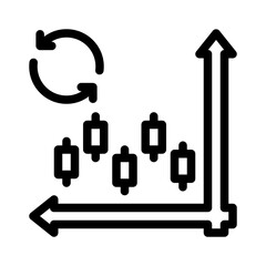 stock exchange line icon