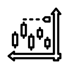 stock trading line icon