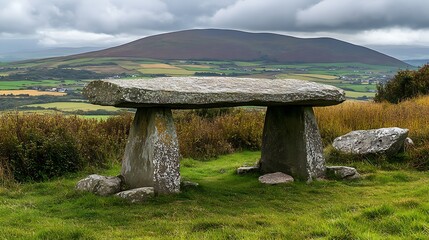 Ancient Stone Table Scenic Landscape