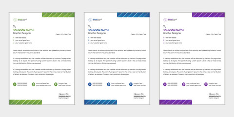 Clean professional letterhead vector template design. Simple corporate letterhead design for business company.