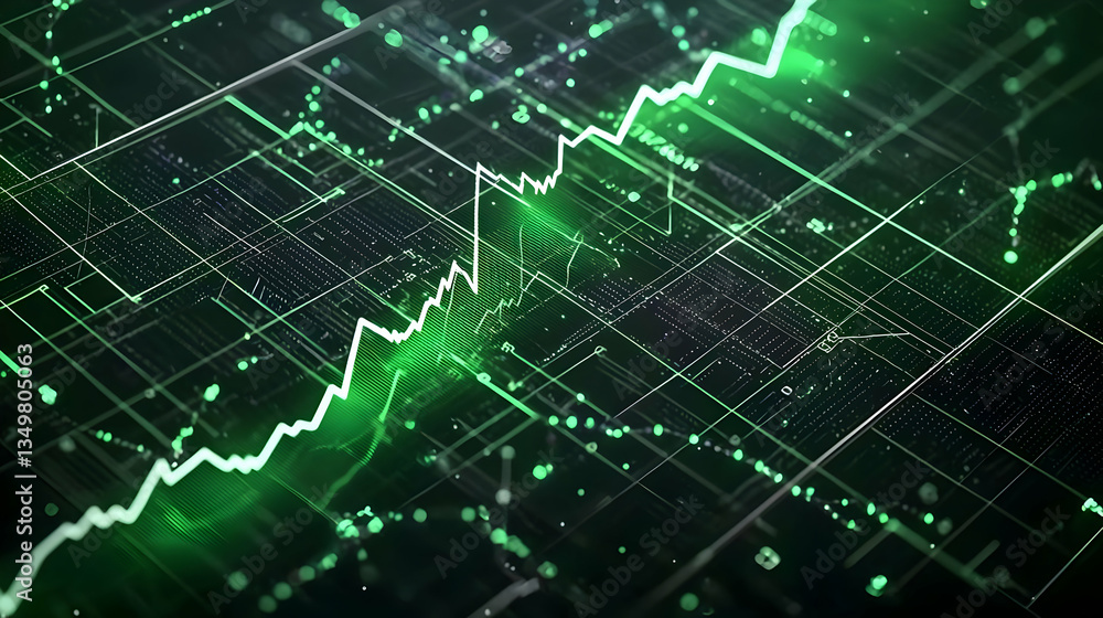 Aufkleber abstract financial data visualization chart