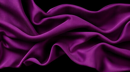 Obraz premium Deep Purple Fabric Drape On Black Background
