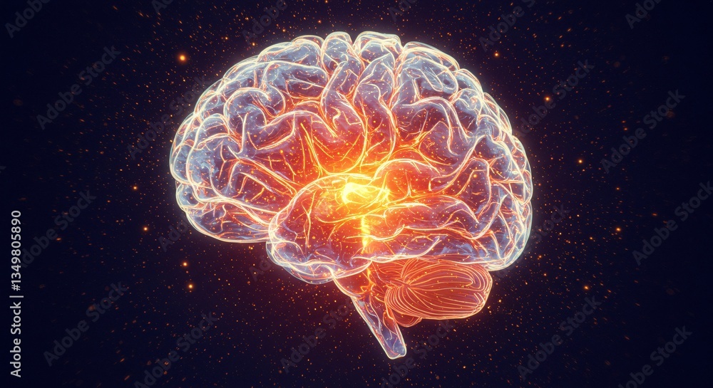 Poster human brain anatomy neurological structure and function