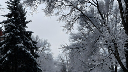 Obraz premium Trees the snow