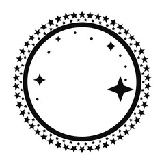 abstract circles white background on vector silhouette