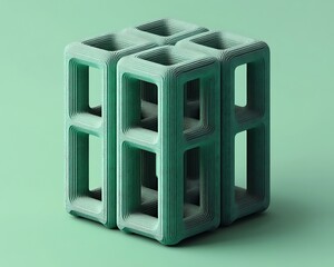 Abstract Geometric Cube Structure.