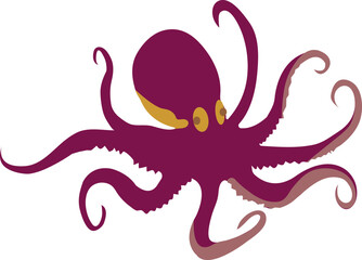 illustration of an octopus on a white background
