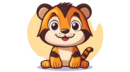 Obraz premium Adorable Wild Animal Cartoon Character for Illustrations and Designs