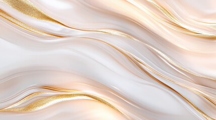 Elegant Dance Of Soft Gold Lines In Fluid Abstraction