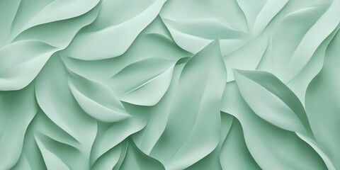 Obraz premium Gentle Green Leaves Texture Background Pattern for Relaxing Design Elements