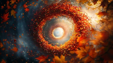 Autumn Leaves Vortex Tunnel. (23)