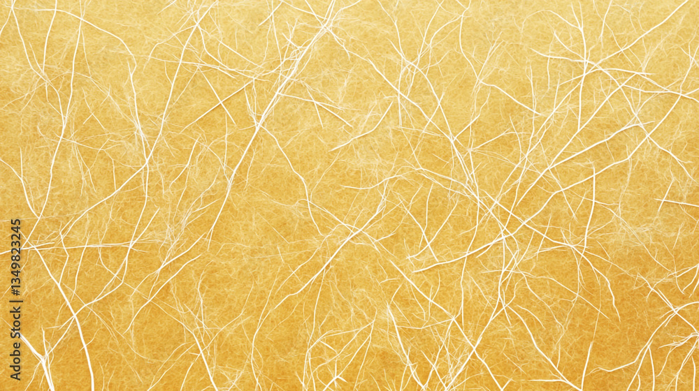 Poster a close up of yellow paper with white fibers creating a textured abstract background pattern design 