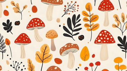 Minimalist Forest Pattern for Autumn Themes: Cozy and Simple Design Inspiration
