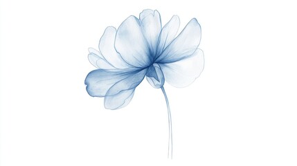 Delicate, translucent flower illustration