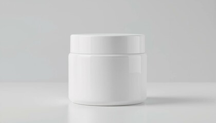 Clipart 3D de mockup de produit cosmétique blanc sans texte, isolé sur fond blanc. Professionnel, business, épuré, simple, promotion, publicité, template.