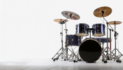 콘서트를 위한 밴드 장비가 놓여있는 이미지