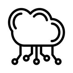 cloud computing line icon
