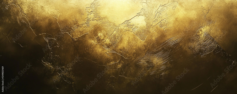 Poster abstract golden texture with dark shadows and light highlights creating a textured surface look