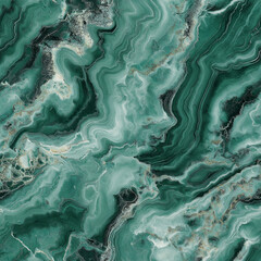 Naklejka premium Stella Maestro Polished Teal Quartzite with Flowing White and Black Veins, Subtle Gold Seamless Pattern.