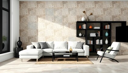 living room interior with fireplace