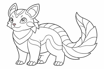 coloring page line art black sihouette vector
