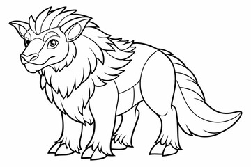 coloring page line art black sihouette vector