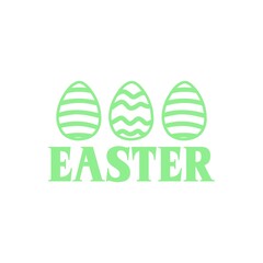 Easter typography clip art design on plain white transparent isolated background for card, shirt, hoodie, sweatshirt, apparel, tag, mug, icon, poster or badge