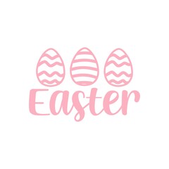 Easter typography clip art design on plain white transparent isolated background for card, shirt, hoodie, sweatshirt, apparel, tag, mug, icon, poster or badge