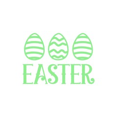 Easter typography clip art design on plain white transparent isolated background for card, shirt, hoodie, sweatshirt, apparel, tag, mug, icon, poster or badge