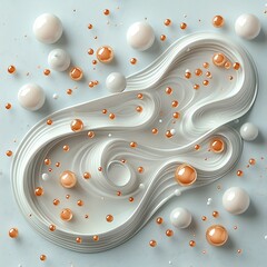 Abstract Cream Swirls for Pearl Design.