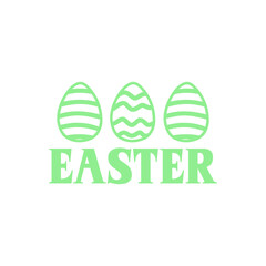 Easter typography clip art design on plain white transparent isolated background for card, shirt, hoodie, sweatshirt, apparel, tag, mug, icon, poster or badge