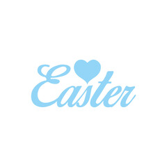 Easter typography clip art design on plain white transparent isolated background for card, shirt, hoodie, sweatshirt, apparel, tag, mug, icon, poster or badge