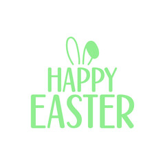 Fototapeta premium Happy Easter typography clip art design on plain white transparent isolated background for card, shirt, hoodie, sweatshirt, apparel, tag, mug, icon, poster or badge