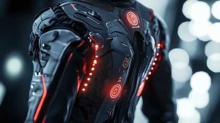 Fototapeta premium Futuristic Exoskeleton: Cyberpunk Armor Design