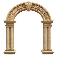 Fototapeta premium Detailed 3D representation of an architectural arch, highlighting its elegant curves and features.