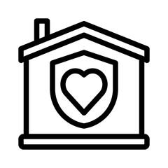 emergency shelter line icon