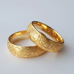 Two golden wedding rings 