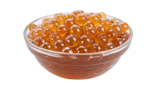 Bowl of Brown Boba Pearls