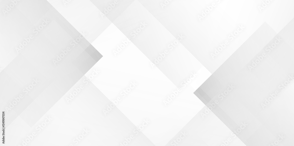 Poster Abstract white and grey triangle overlay texture background. Modern elegant white gray banner background with creative design and shiny lines.Light gray triangle abstract subtle vector background..	
