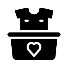 clothing donation glyph icon
