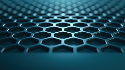Blue hexagonal background with geometric pattern, abstract design for modern projects