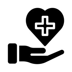 Obraz premium medical assistance glyph icon