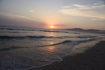 sunset on the beach