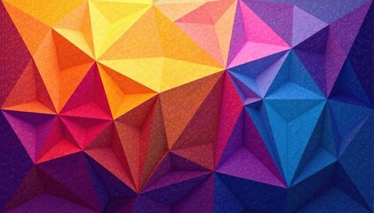 Obraz premium Geometric mosaic, sharp angles, vibrant colors , seamless, colorful