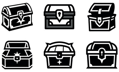 Vector Illustration of Different Treasure Chests