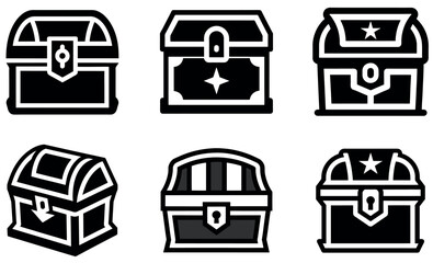Vector Illustration of Different Treasure Chests