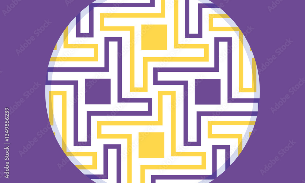 Poster seamless abstract geometric pattern. vertical circle vector illustration. reflectarray antenna backg